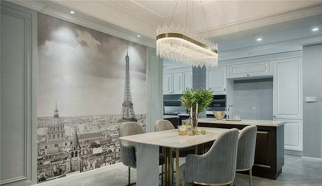 参观绿色系清新简美样板间,摩登壁纸好复古,报纸图案瓷砖真抢镜