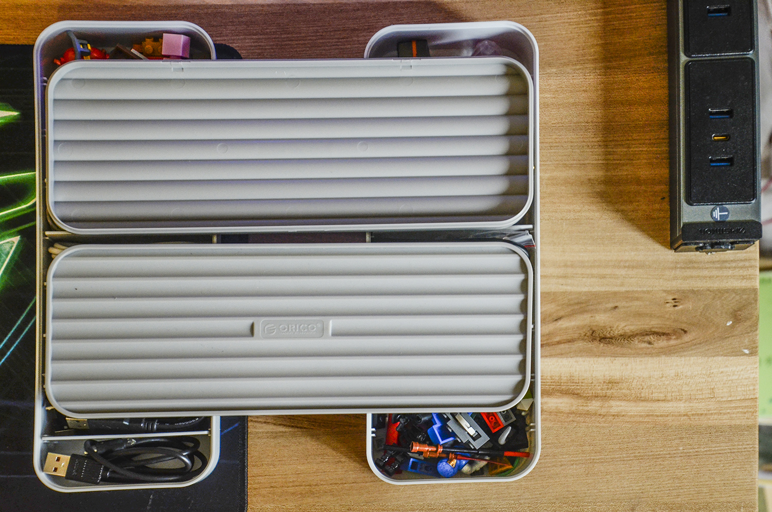 杂物巧收纳,桌面更整洁:ORICO数据线收纳盒