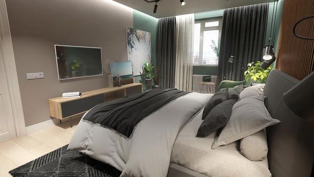 60平米现代风的小公寓,装修设计化繁为简