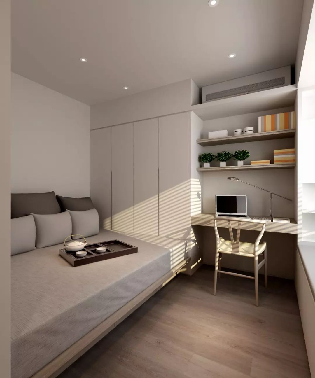 小户型多空间肯定乱?这套72㎡极简风,浅色很高级!