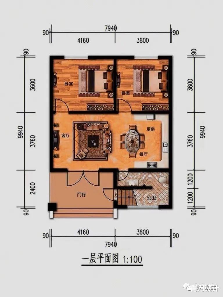 小面宽别墅在农村怎么建，这栋小清新三层户型给你完美解答