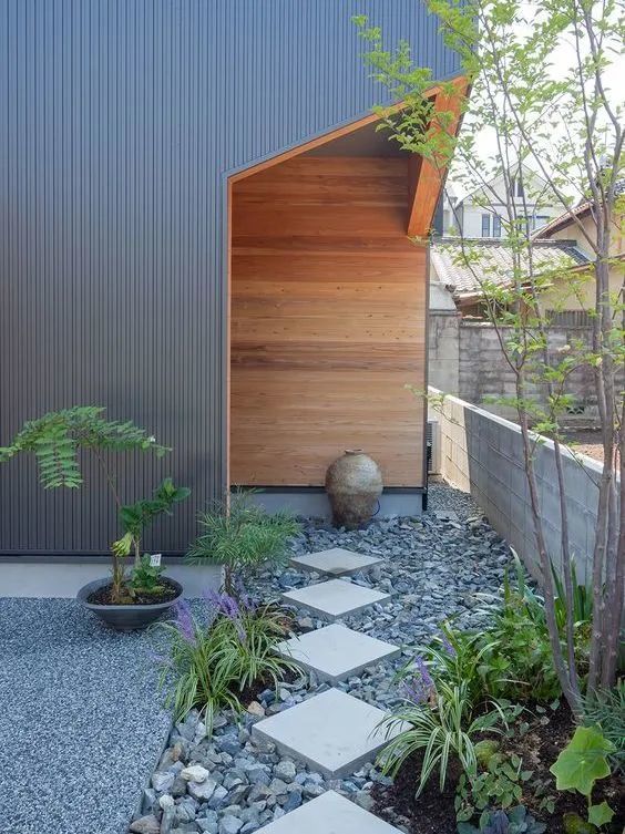 庭院设计,别忽视了“入户大门”两侧的“景观”!