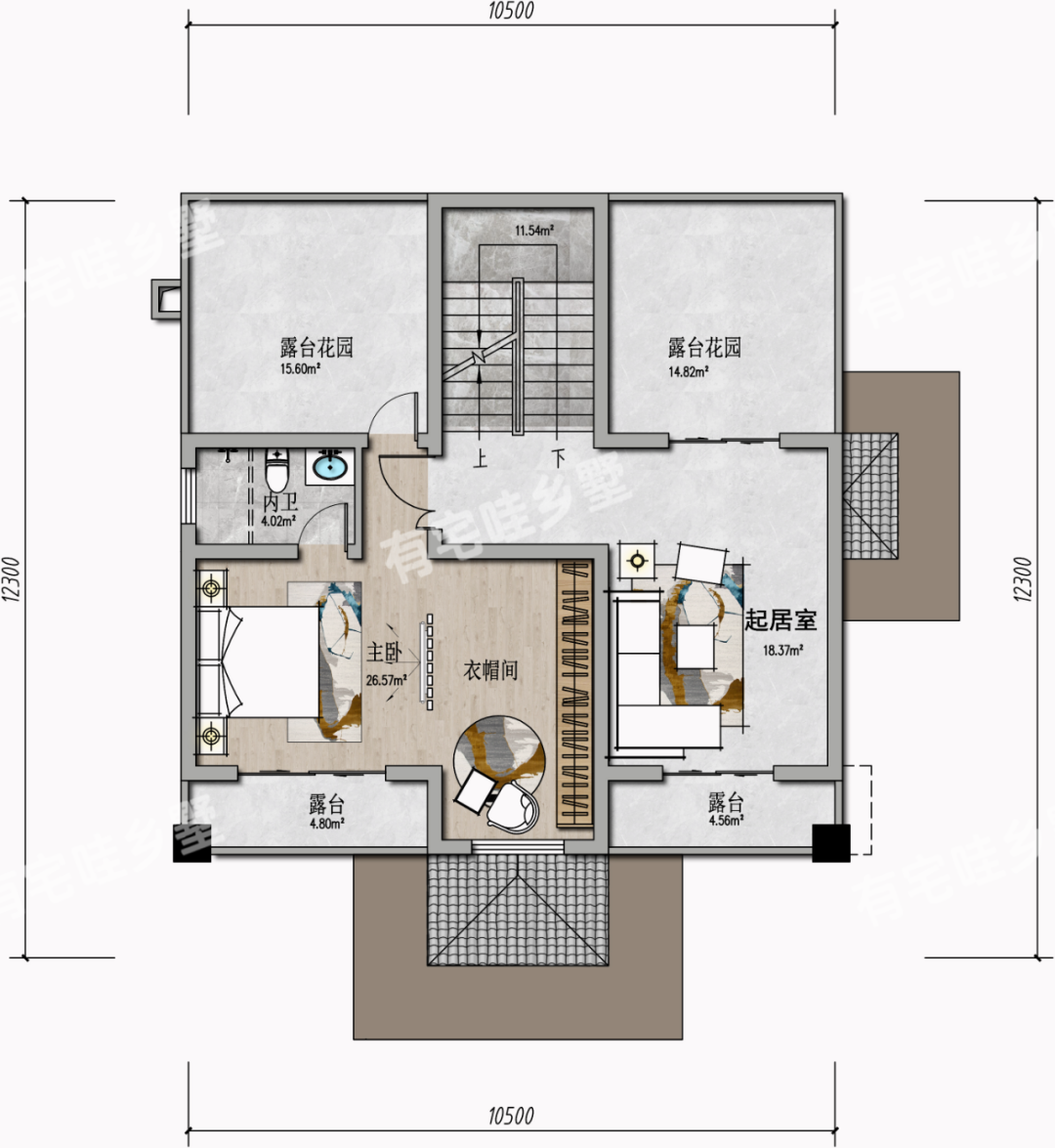 有宅乡墅｜占地123㎡，新中式国风美墅，功能设施设计太全了！