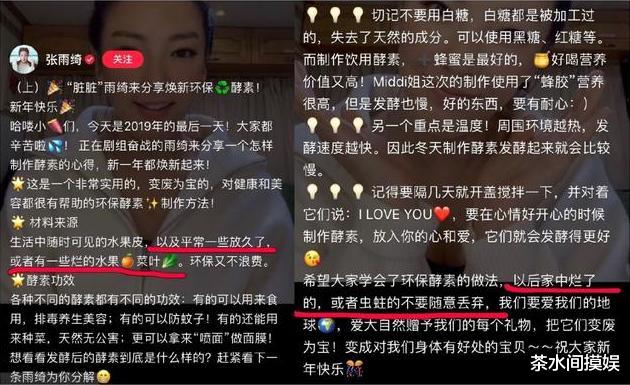 张雨绮 女星保养方式太奇葩：宁静用开塞露护肤，张雨绮烂菜叶自制酵素