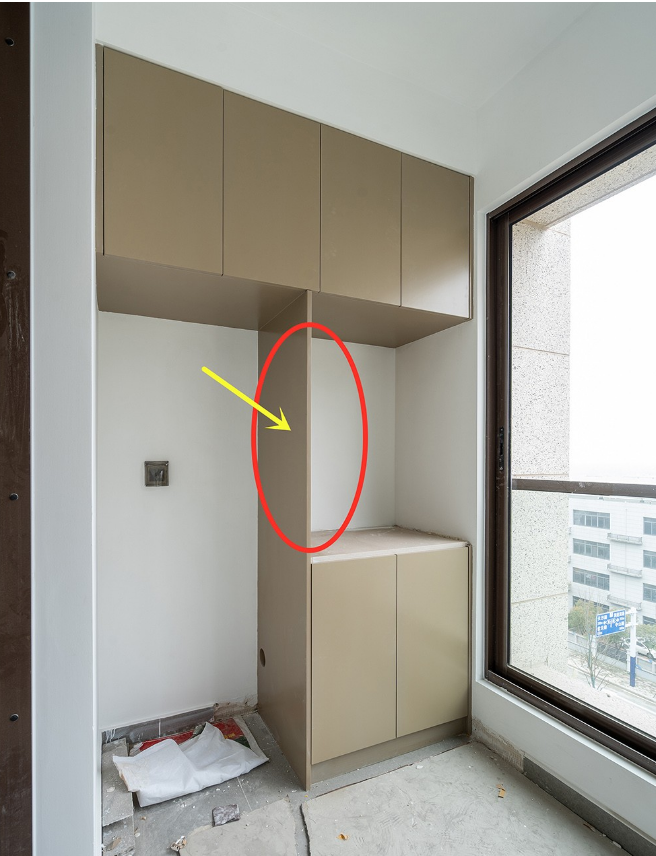 阳台柜这2厘米挡板记得加上,3大实用性一点不容小觑,后悔装早了