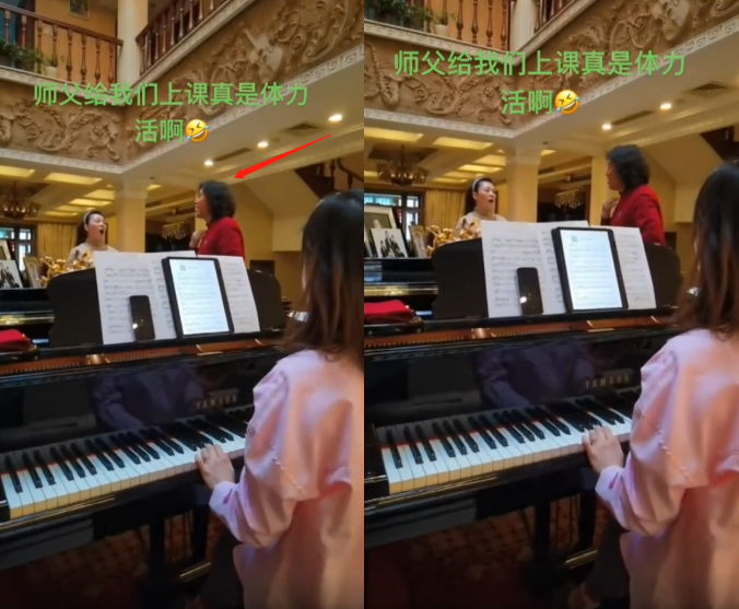 歌唱家戴玉强教女学生唱歌!头发蓬松挺大肚腩,双层豪宅内景奢华