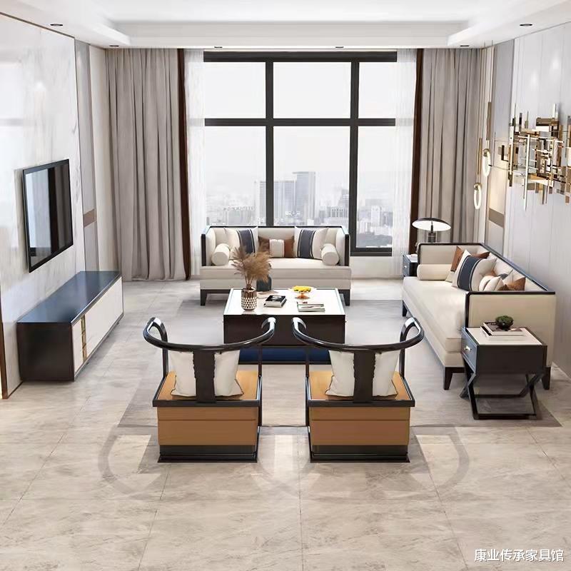 新中式客厅设计|亦古亦今的层次之美