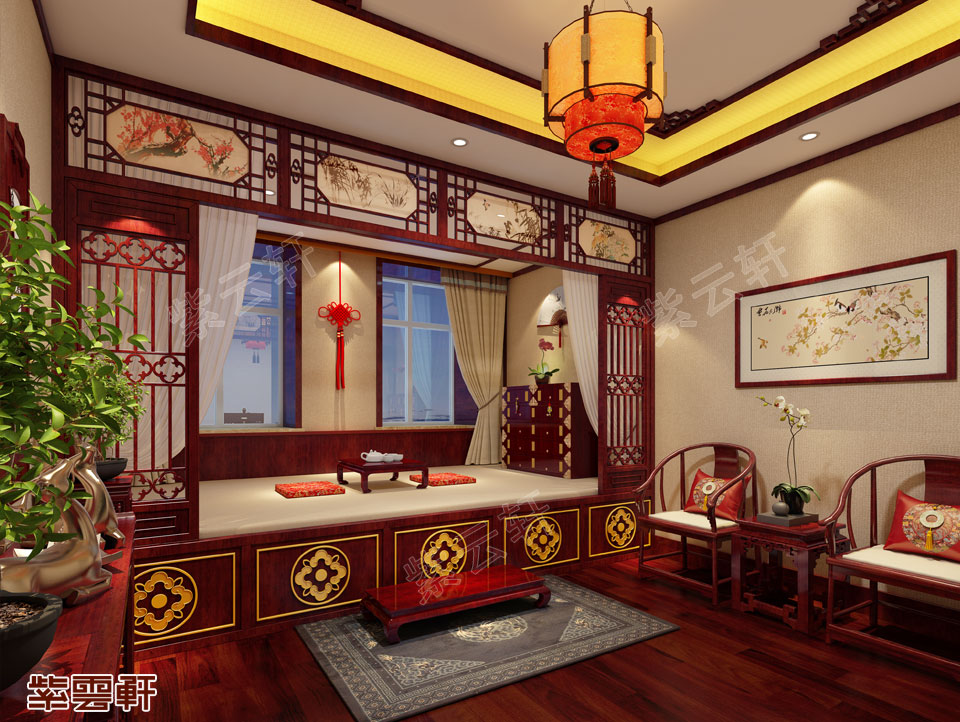 浙江金华中式装修别墅，秉中式风格，道自然美学