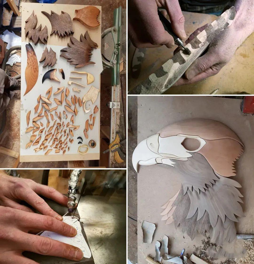 |Tag Smith 用木头拼图，创造别具一格的鸟首雕塑艺术