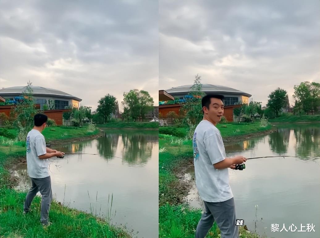 郑恺|郑恺穿拖鞋河边钓鱼！不敢取鱼钩被吓到弹开，把鱼放浴缸养太随意
