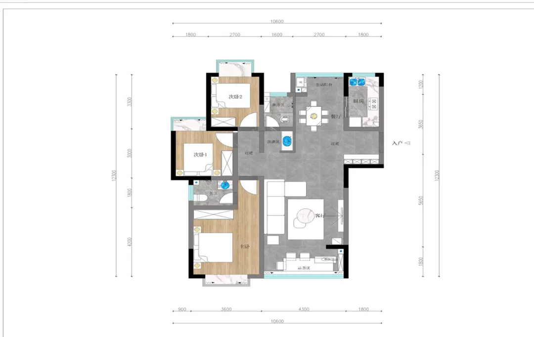 俊学院121㎡现代风格,当下的闲适与宁静