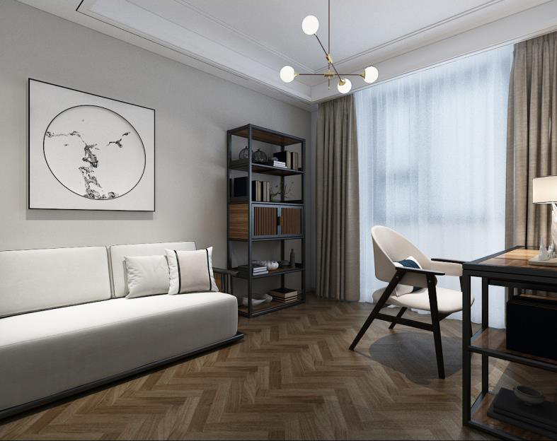 156平中式四居室,具有中式特色的屏风是这个家的设计的隔断