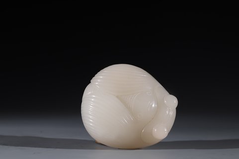 |晚清 和田玉 蝉形 把件