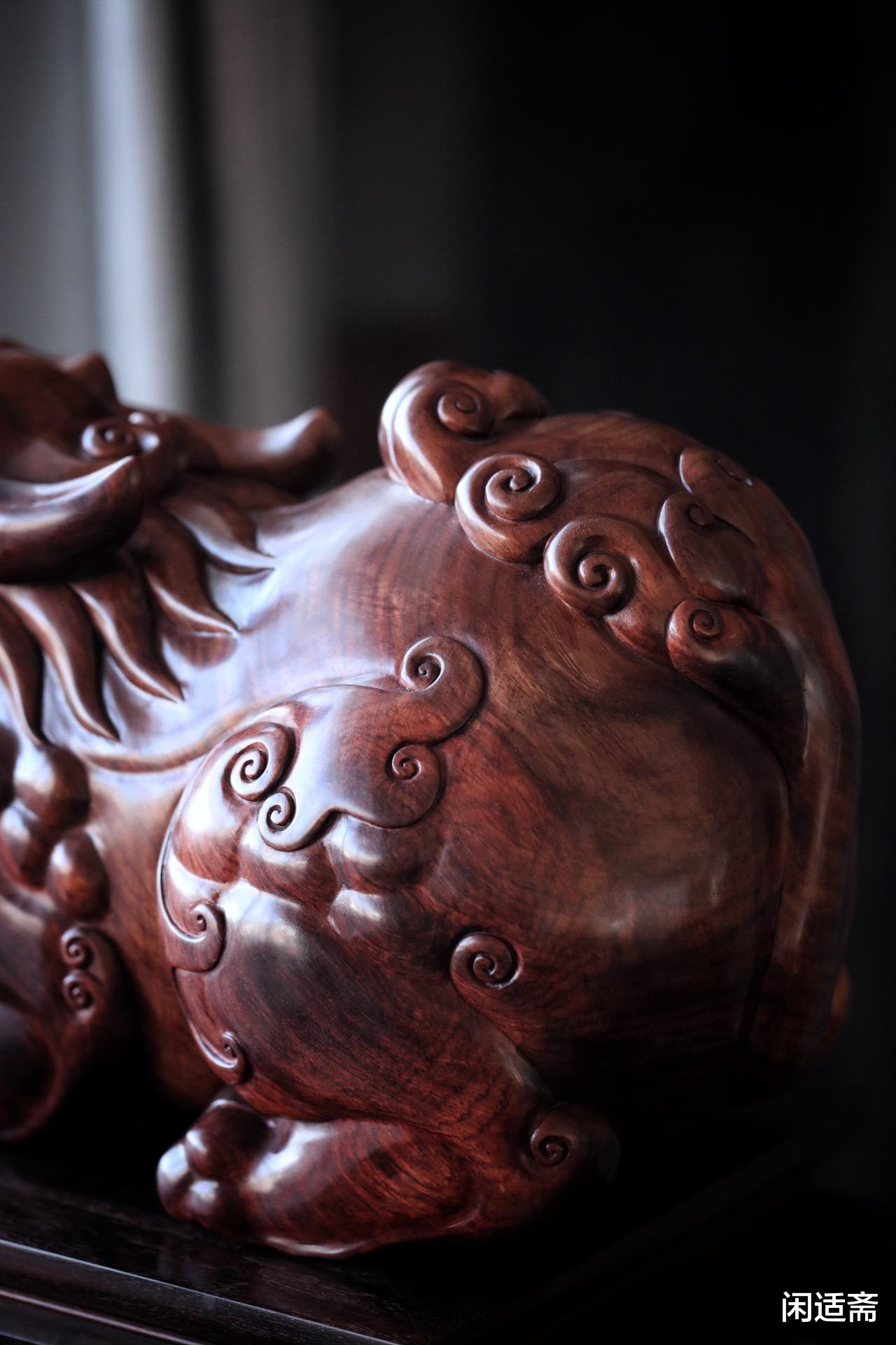 |镇宅招财,超大黄花梨,貔貅瑞兽