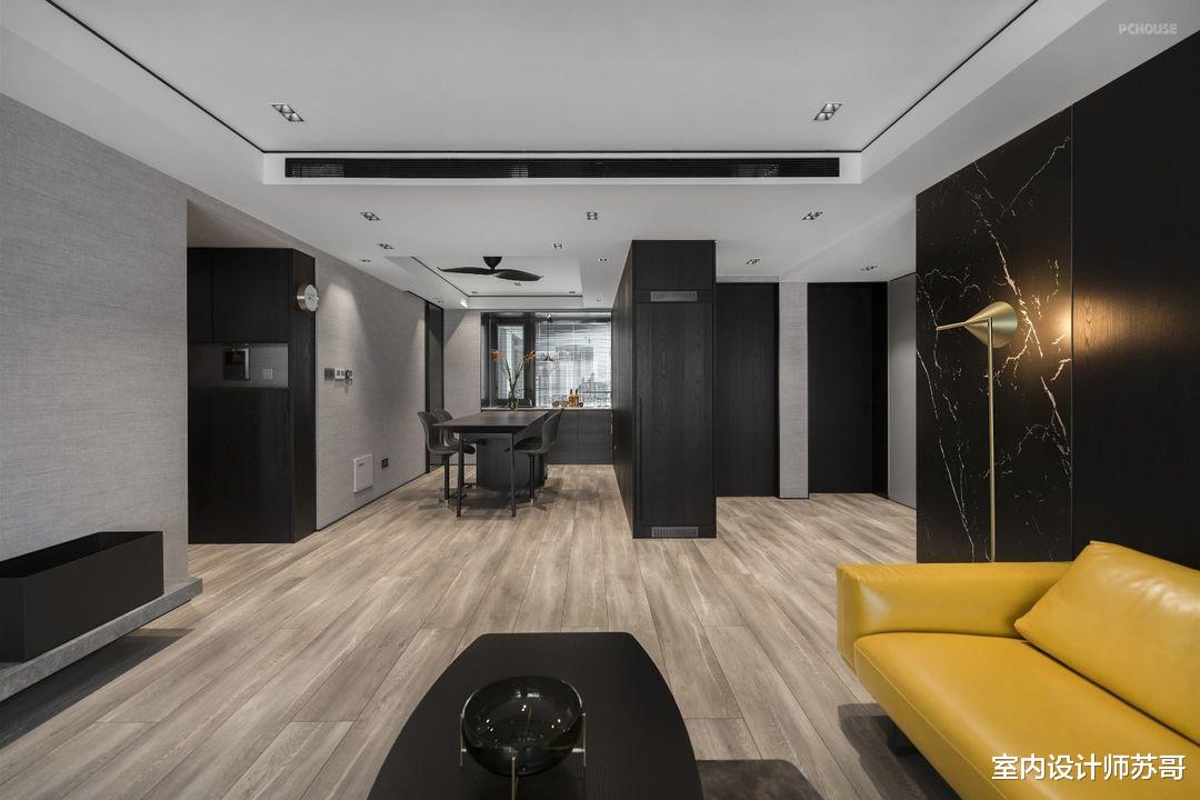 以黑色为主题的三居室,让生活回归本真,这么个性的家真美!