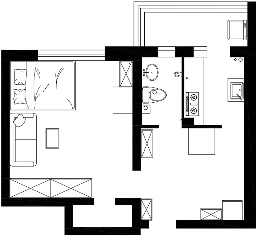 小户型设计改造——风格换新,旧房变新家。