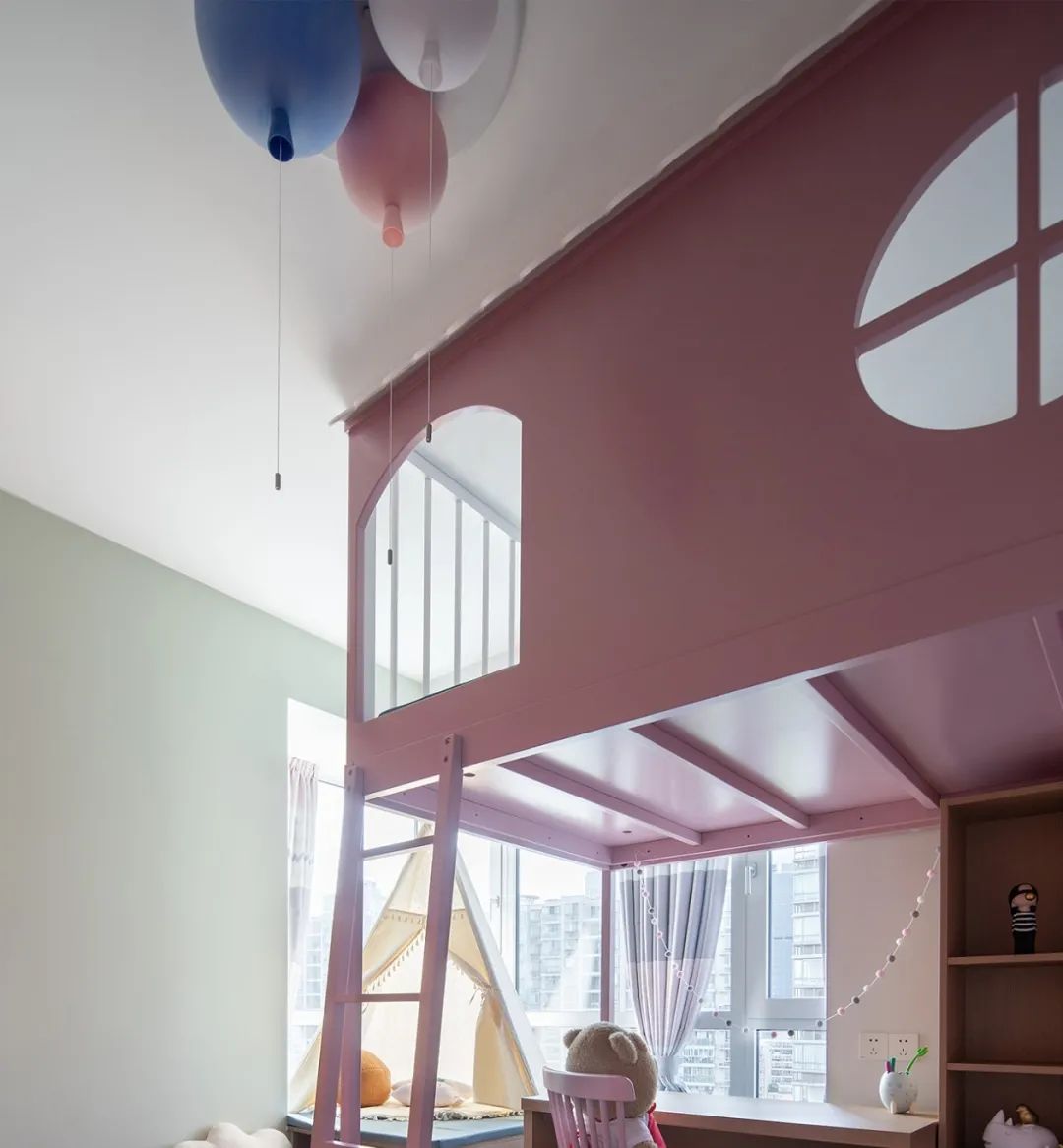 110平米3室2厅,动线逆袭+莫兰迪色+圆形元素,打造清新小家