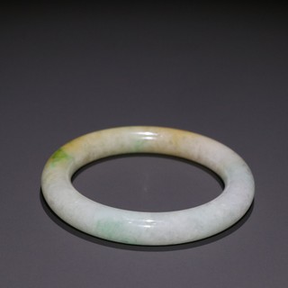 翡翠|晚清 翡翠圆条手镯