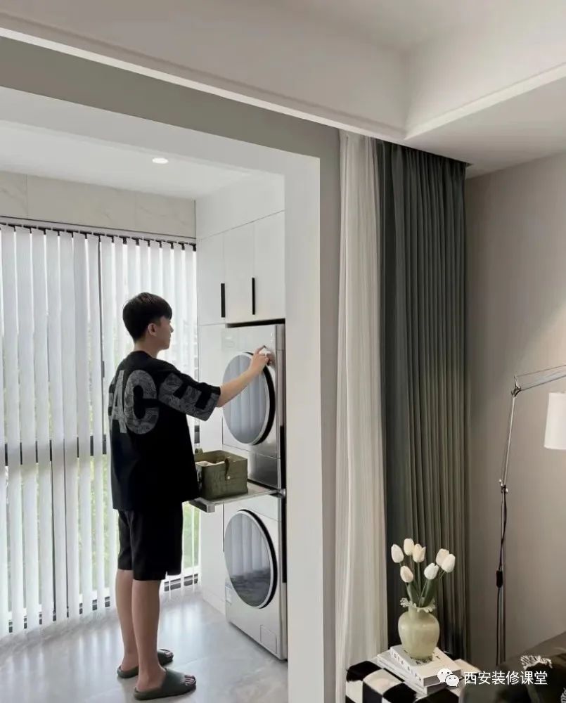 105㎡卧室变餐厅,开放餐厨成就简洁婚房