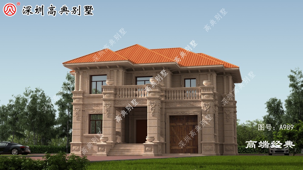 低调又奢华的,欧式石材别墅,两层照样气派