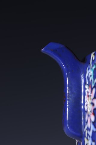 珐琅彩|回流 紫砂珐琅彩 鹤与天齐 茶壶