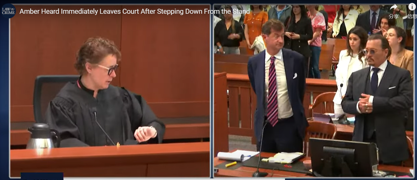 律师|被打脸后艾梅柏气到冲出法庭，无视法官画面曝光，还与自家律师对骂