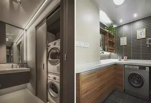 洗衣机放这里方便又不占地儿，一般人根本想不到