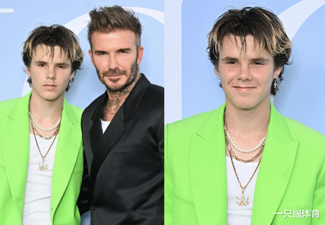 小贝|小贝17岁儿子看秀，越长越像万人迷！颜值逆袭，神似30年前父亲