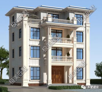 最美欧式别墅，13.18X8.78米农村盖一栋，左邻右舍都羡慕你