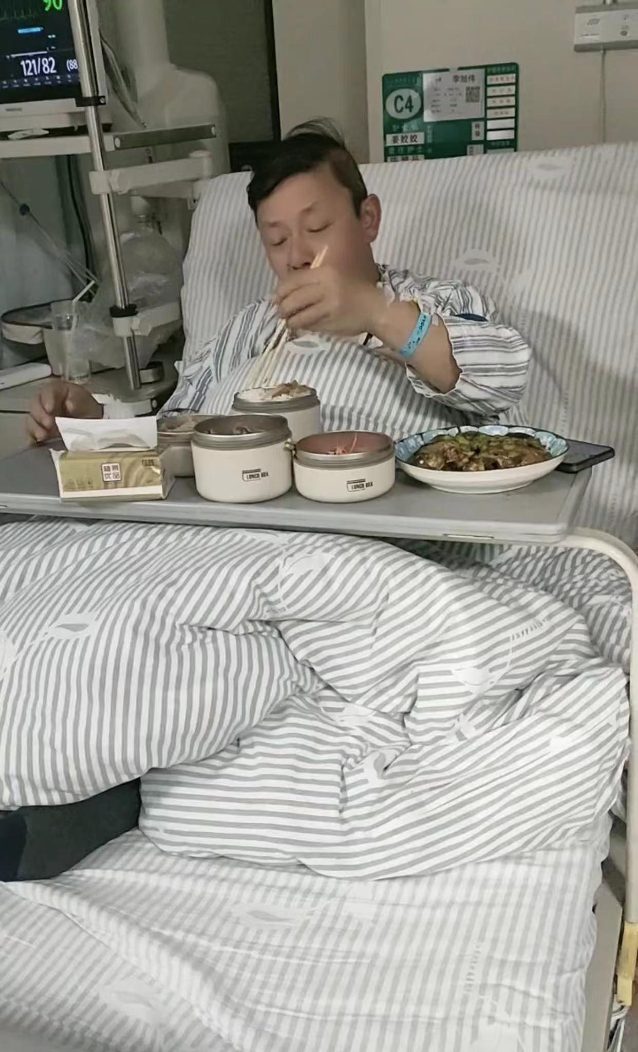 男子住院,伙食丰盛的令人羡慕,妻子:都是他大哥做得