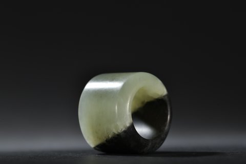 和田玉籽料|清代 和田玉籽料扳指