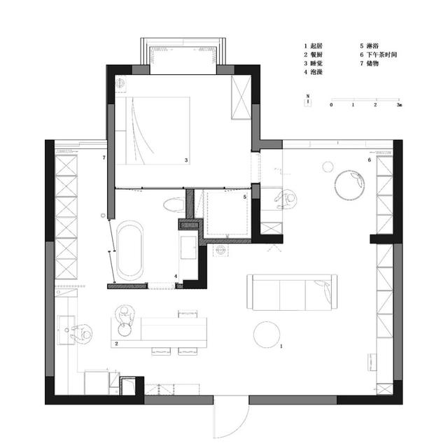 72㎡现代简约,简单优雅的设计,独居生活也惬意