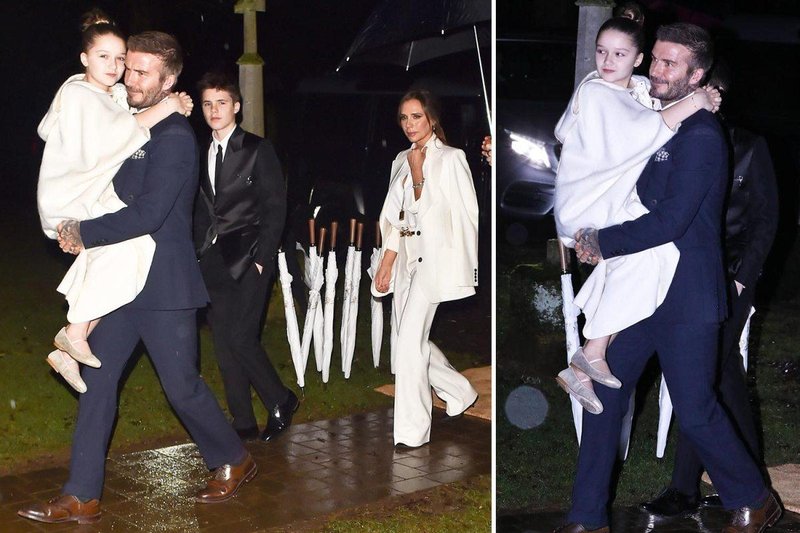 哈珀·贝克汉姆|宠女当看贝克汉姆，哈珀小七长成8岁小少女，爸爸依然坚持抱着走