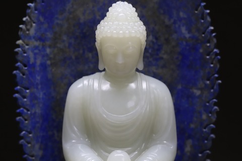 和田玉籽料|舊藏和田玉籽料“释迦牟尼佛 一套”座像