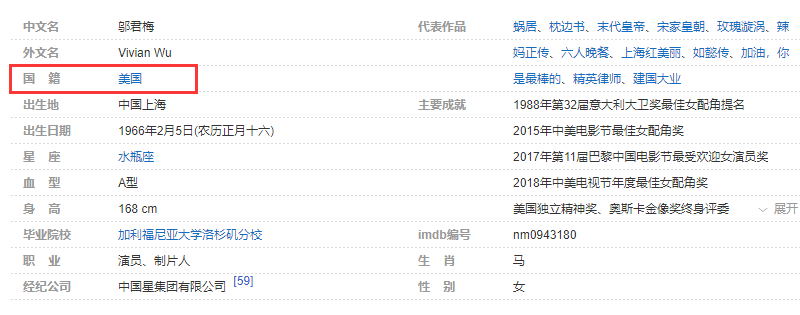 国籍|你以为是中国人,却早已加入外籍的10位明星,来看看都有谁?
