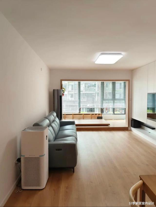 108平日式风格,全屋极简又实用,阳台设计多功能地台,太机智了