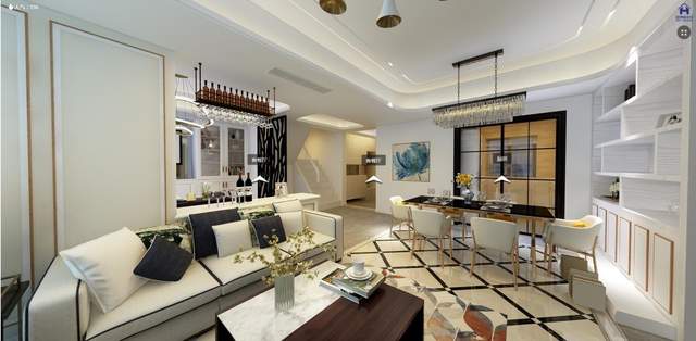 136平米现代轻奢风三居室,来营造大气自然轻奢的装饰美学氛围