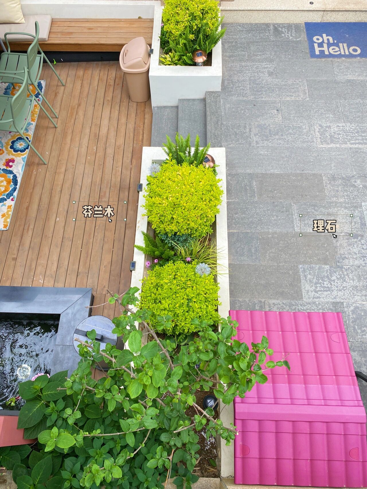 绣球花|一楼60㎡小院，向下挖地40cm，打造成下沉式的庭院花园，非常好看