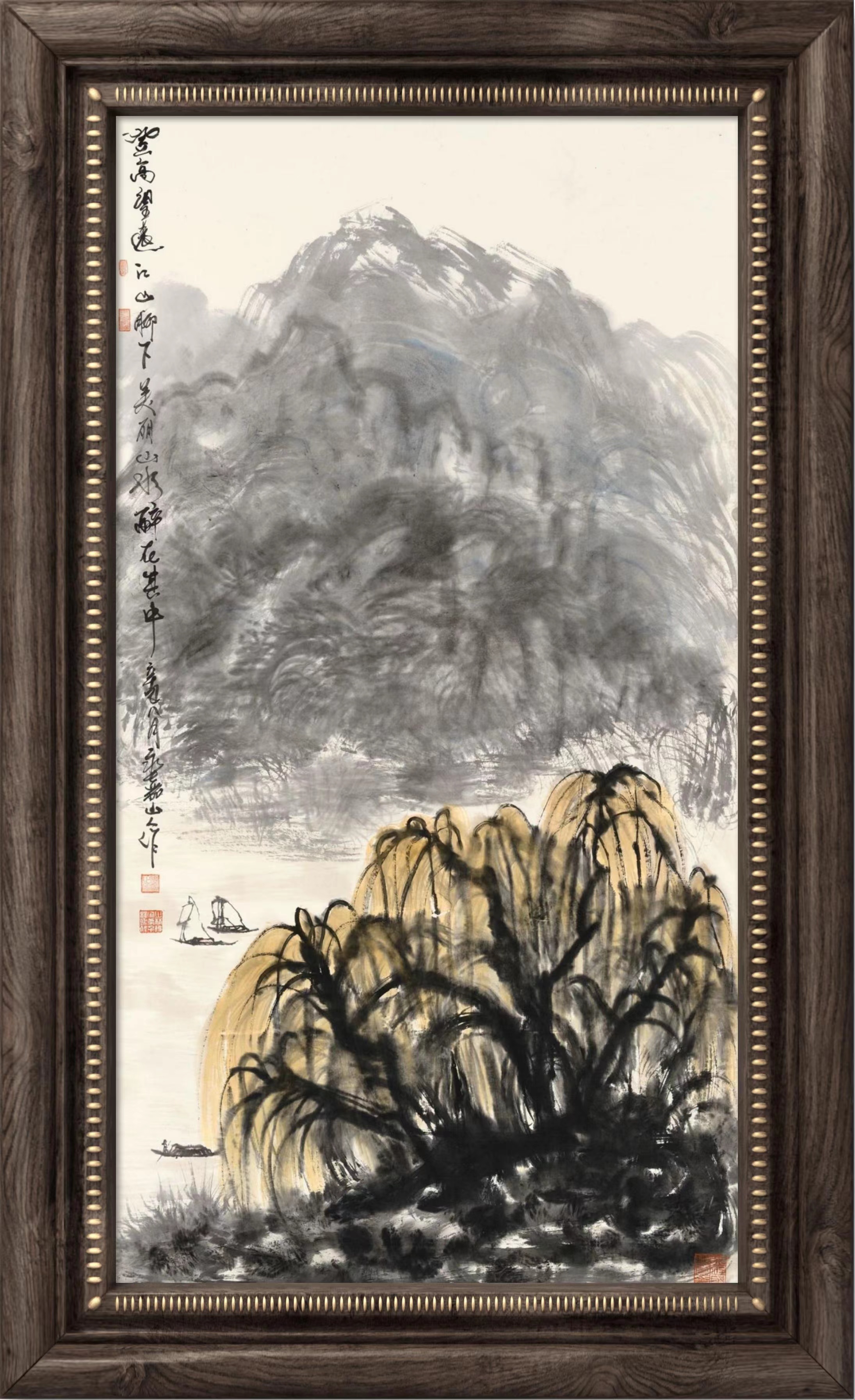 山水画|国画大师朱祖国作品受到收藏市场的热烈追捧