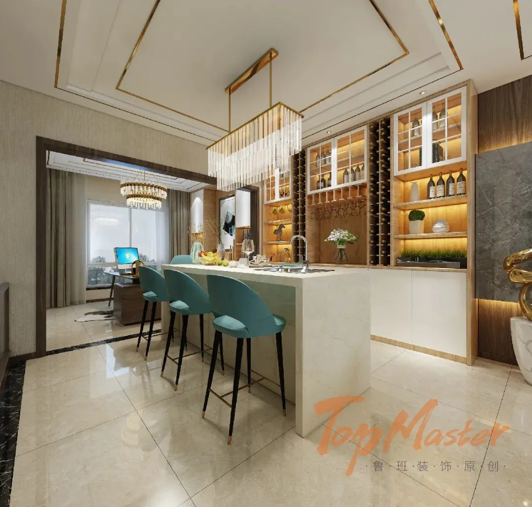 【鲁班装饰】依山邻里580㎡现代轻奢，精致又温馨