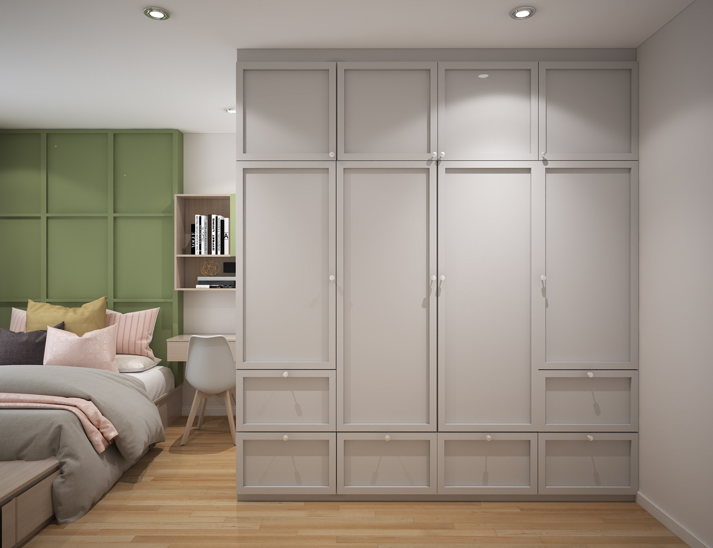 清新简约风的二居室完工,冬季暖阳小屋,一抹绿意上心头