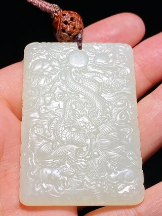 左岩|清乾隆 和田玉籽料 白玉 十二生肖 玉牌 玉珮