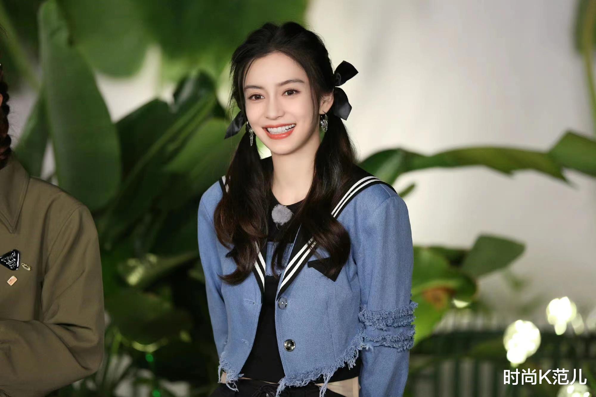 发型 Angelababy发型好圈粉，扎双马尾甜美又减龄，美回18岁