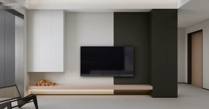 极简的电视、沙发背景墙设计分享。建议收藏！