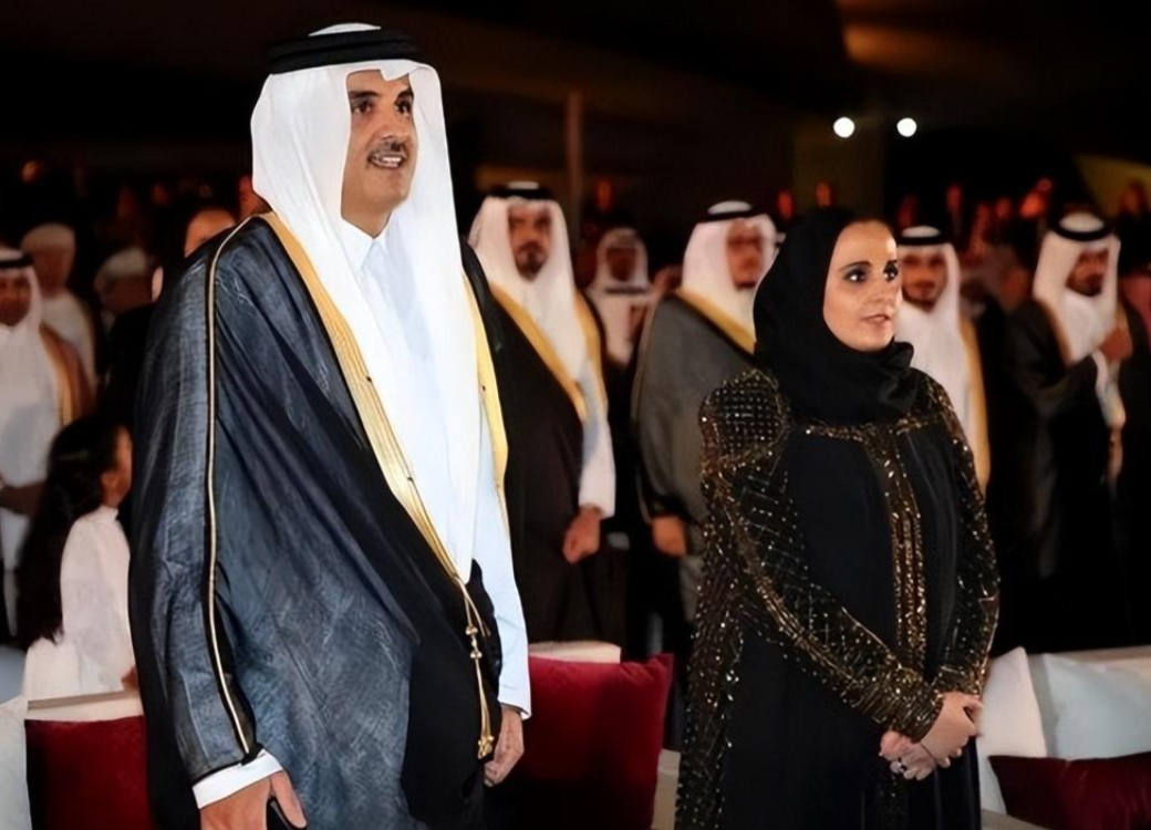 卡塔尔国王大老婆,换上现代装看到镜头就摆拍,却被嫡公主抢镜了