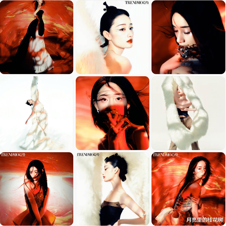 郭晓婷|郭晓婷炫彩光影大片,燕尾眼线太吸睛,淡妆浓抹总相宜