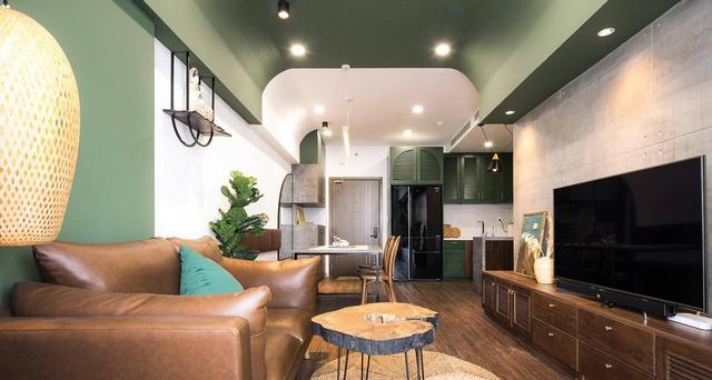 78装出2卧室+书房+衣帽间,并用复古绿填满,小户型值得借鉴