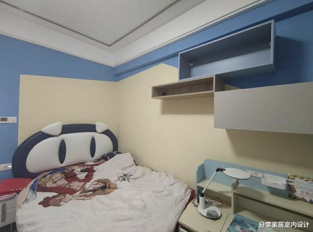 120平现代轻奢风格,三代同堂越住越喜欢,护墙板做背景墙很大气