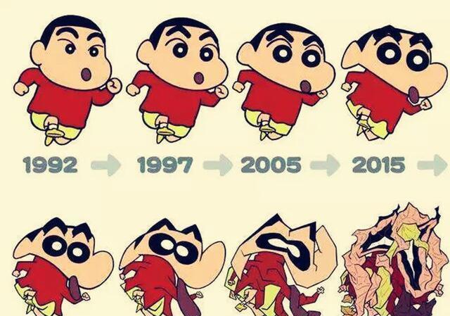 皮卡丘|动漫人物进化史？皮卡丘已经够搞笑了，蜡笔小新无法直视