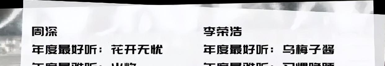 周深|华语歌手作品红黑榜,周杰伦伟作最好听,周深最难听的歌并不合理